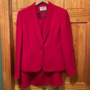 Vintage Red Kasper ASL suit